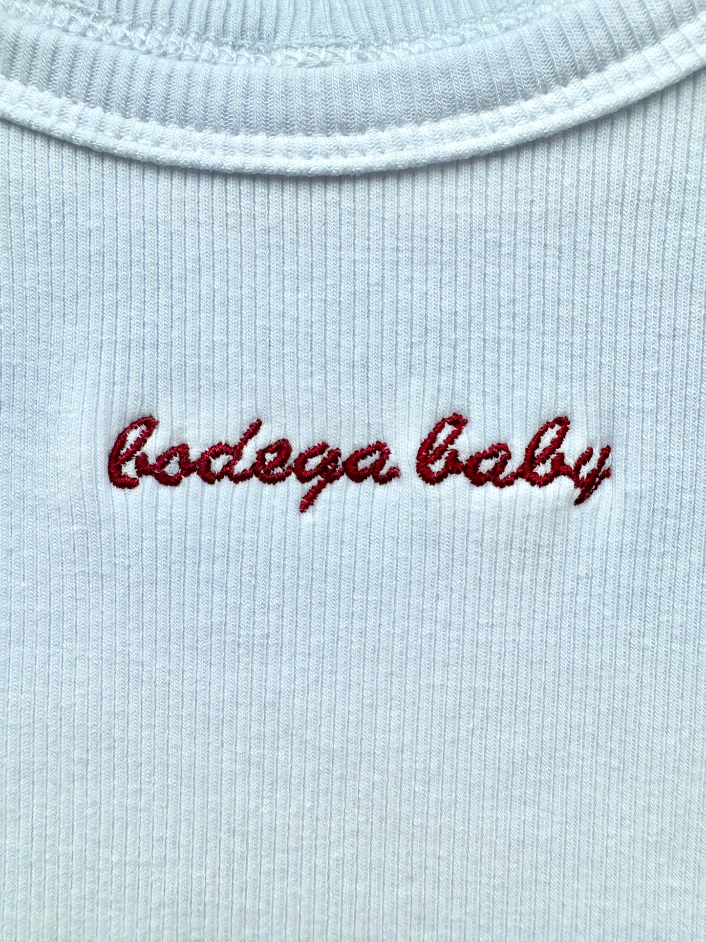 "bodega baby" embroidered tank top